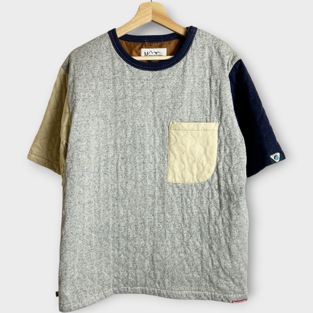 Manastash Hemp Pertex Layer T-shirt Mens L Pocket Tee Colorblock